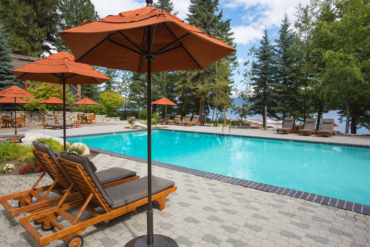 swimming pool at Shore Lodge in mccall idaho