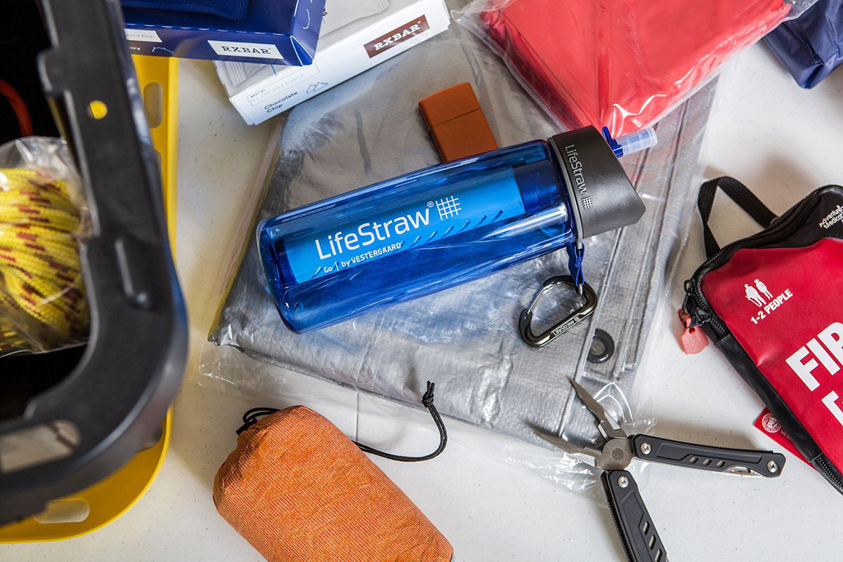 lifestraw water bottle with filter for travel