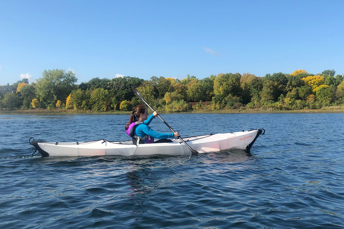 oru kayak review paddling on lake